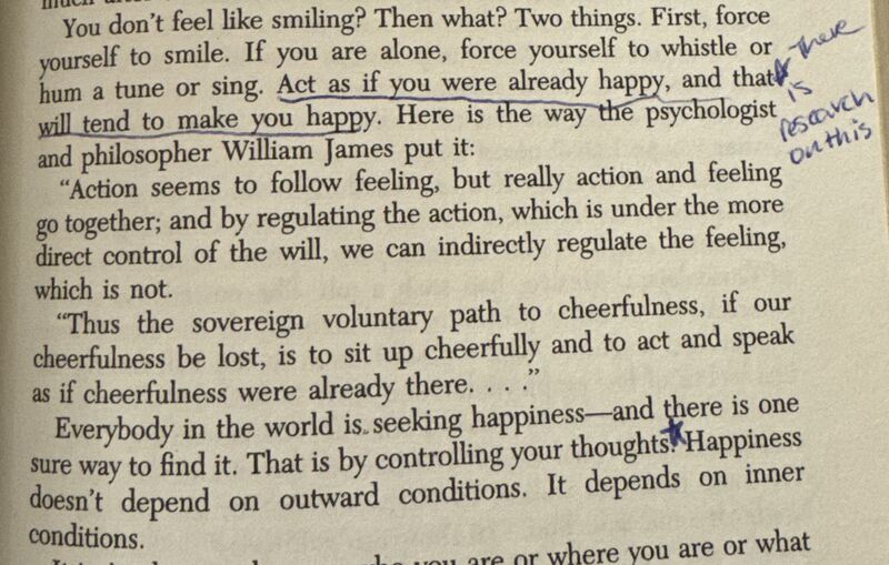 Highlighted page from How To Win Friends - active reading in practice